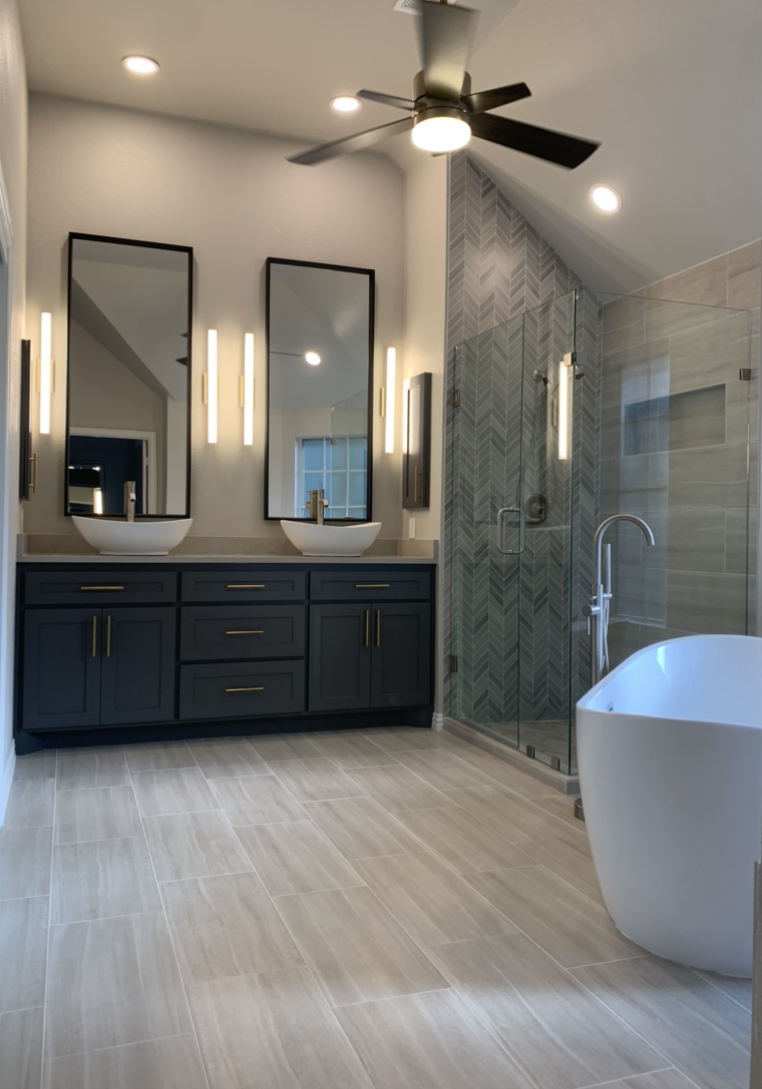  Vessel sinks allow full use of vanity drawers 